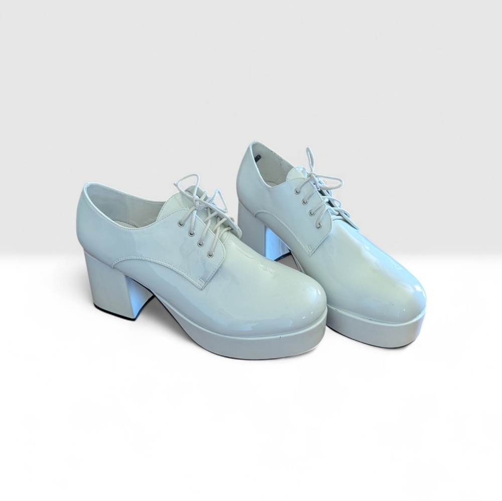 White Platform Shoes Size 14